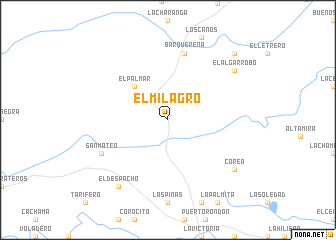 map of El Milagro