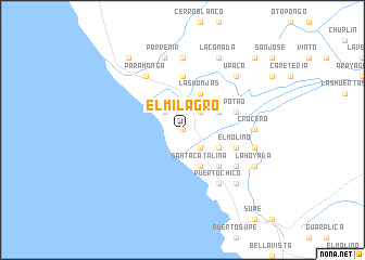 map of El Milagro