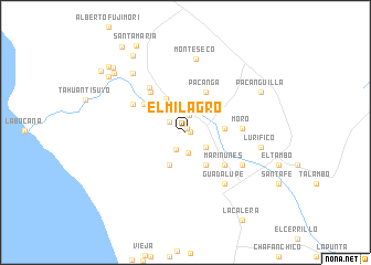 map of El Milagro