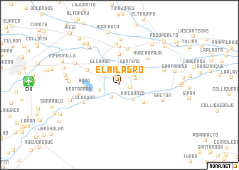 map of El Milagro