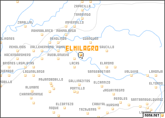 map of El Milagro