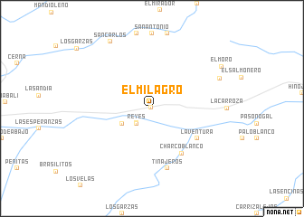 map of El Milagro