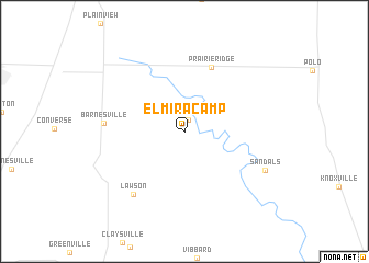 map of Elmira Camp