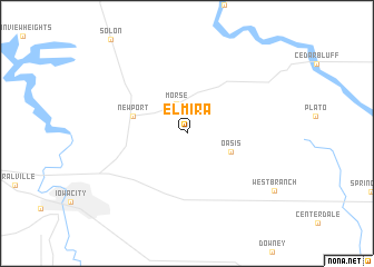 map of Elmira
