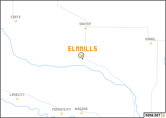 map of Elm Mills