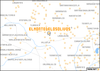 map of El Monte de los Olivos