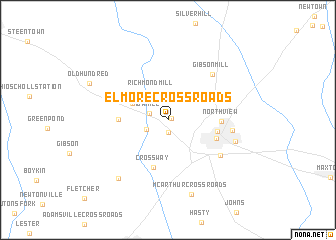 map of Elmore Crossroads