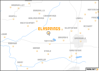 map of Elm Springs