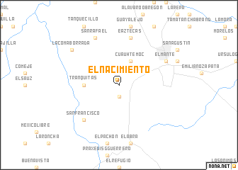 map of El Nacimiento