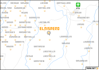 map of El Níspero