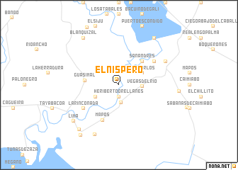 map of El Níspero