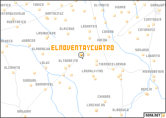 map of El Noventa y Cuatro