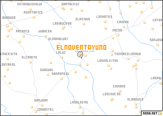 map of El Noventa y Uno