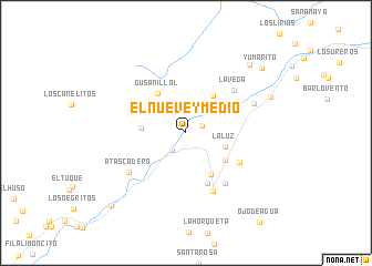 map of El Nueve y Medio