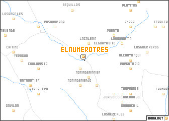 map of El Número Tres