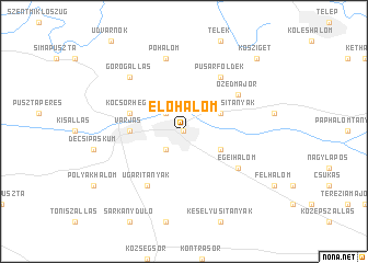 map of Előhalom