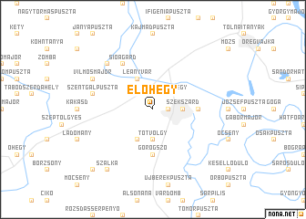 map of Előhegy