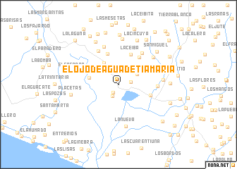 map of El Ojo de Agua de Tía María