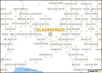 map of El Ojo de Agua