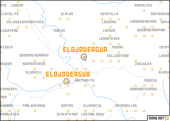 map of El Ojo de Agua