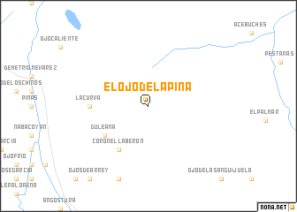 map of El Ojo de la Piña
