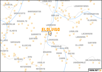 map of El Olvido