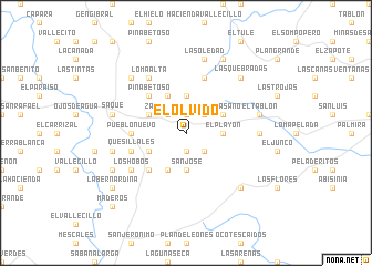 map of El Olvido