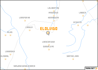 map of El Olvido
