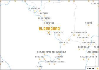 map of El Orégano