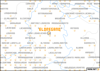 map of El Orégano