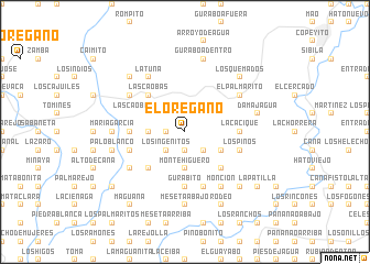 map of El Orégano