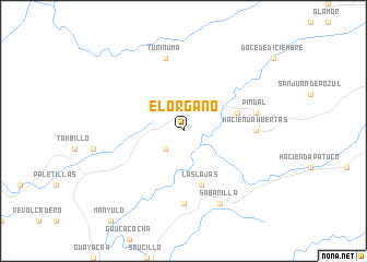 map of El Órgano