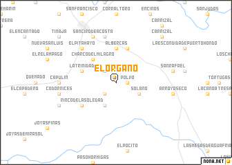 map of El Órgano