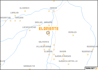 map of El Oriente