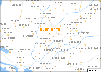 map of El Oriente