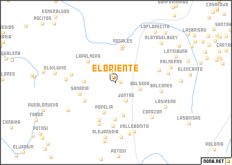 map of El Oriente