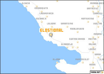 map of El Ostional