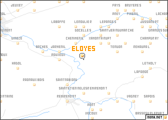 map of Éloyes