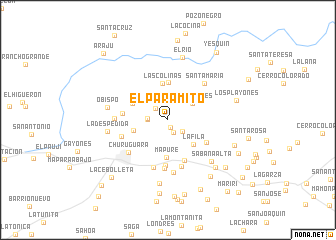 map of El Paramito