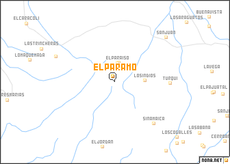 map of El Páramo