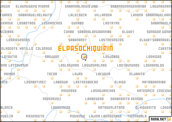 map of El Paso Chiquirín