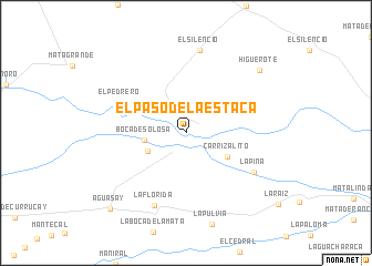 map of El Paso de La Estaca