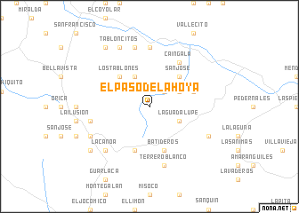 map of El Paso de La Hoya