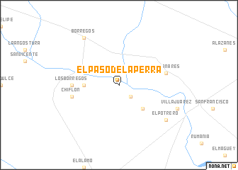 map of El Paso de la Perra