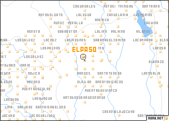 map of El Paso