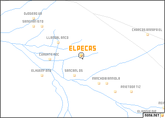 map of El Pecas