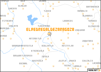 map of El Pedregal de Zaragoza