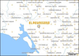 map of El Pedregoso