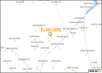 map of El Peligre