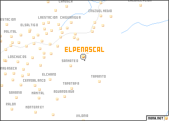 map of El Peñascal